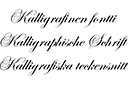 Szablony z Twoim tekstem - Czcionka Calligrapher