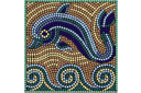 Szablony z kwadratowymi wzorami - Delfin nad falami (mozaika)