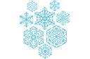 Szablony z motywami świątecznymi - Osiem płatków śniegu III