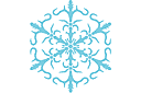 Szablony ze śniegiem i mrozem - Śnieżynka XIV