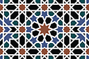 Szablony z powtarzającymi się wzorami - Ornament Alhambry 07b