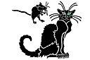 Szablony ze zwierzętami - Kot i mysz