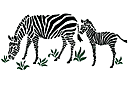 Szablony ze zwierzętami - Zebry