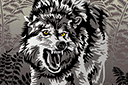 Szablony ze zwierzętami - Zły wilk