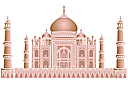 Szablony z punktami orientacyjnymi i budynkami - Taj Mahal