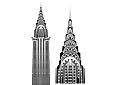 Szablony z punktami orientacyjnymi i budynkami - Wieżowiec Chryslera