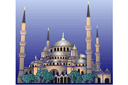 Szablony z punktami orientacyjnymi i budynkami - Błękitny Meczet