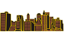 Szablony z punktami orientacyjnymi i budynkami - Panorama Manhattanu 2