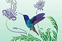 Szablony ze zwierzętami - Panel z kolibrami