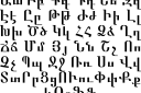 Szablony z tekstami i zestawami liter - Alfabet ormiański