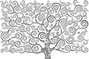 Szablony z abstrakcyjnymi wzorami - Drzewo Klimta