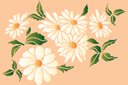 Szablony z kwiatami ogrodowymi i polnymi - Motyw rumiankowy