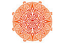 Okrągłe szablony - Słońce Azteków