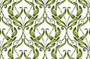 Szablony z klasycznymi wzorami - Tapeta z wianków ziołowych
