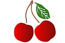 Szablony z owocami i jagodami - Wiśnia 2