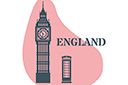 Szablony z punktami orientacyjnymi i budynkami - Anglia