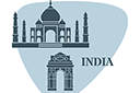 Szablony z punktami orientacyjnymi i budynkami - Indie