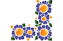Szablony z kwiatami ogrodowymi i polnymi - Róg dekoracyjny