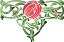 Szablony z kwiatami ogrodowymi i polnymi - Motyw kwiatowy tulipana