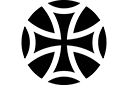 Okrągłe szablony - Prosty krzyż celtycki