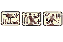 Szablony stylizowane na Egipt - Trzy panele