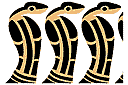 Szablony stylizowane na Egipt - Cobras