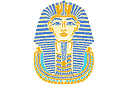 Szablony stylizowane na Egipt - Maska Tutanchamona