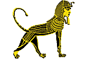 Szablony stylizowane na Egipt - Sfinks