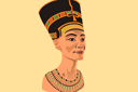 Szablony stylizowane na Egipt - Popiersie Nefertiti