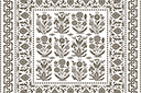 Szablony z klasycznymi wzorami - Duży angielski dywan