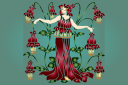 Szablony stylów Art Nouveau i Art Deco - Dziewczyna Orlik