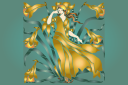 Szablony stylów Art Nouveau i Art Deco - Narcyzowa Dziewczyna
