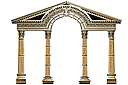 Szablony z punktami orientacyjnymi Efezu - Świątynia Gadriana