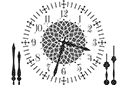 Szablony z różnymi przedmiotami i obiektami - Tarcza zegara 9