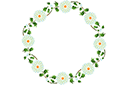 Szablony z kwiatami ogrodowymi i polnymi - Pierścień bujnych stokrotek