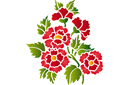 Szablony z kwiatami ogrodowymi i polnymi - Bukiet dekoracyjny 031а