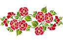 Szablony z ogrodem i dzikimi różami - Bukiet dekoracyjny 031c
