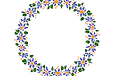 Okrągłe szablony - Pierścień z motywem dzikiego kwiatu 040
