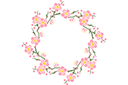 Szablony z kwiatami ogrodowymi i polnymi - Pierścień Sakura 101