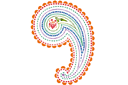 Szablony z motywami indiańskimi - Ornament z paisley 152a