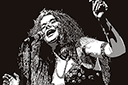 Szablony z nutami i muzykantami - Janis Joplin