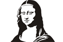 Szablony z historycznymi sztukami - Mona Lisa