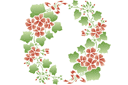 Szablony z kwiatami ogrodowymi i polnymi - Medalion z geranium