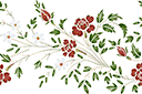 Szablony z kwiatami ogrodowymi i polnymi - Róże i stokrotki 029b