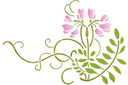 Szablony z kwiatami ogrodowymi i polnymi - Kwiatowy wzór 05