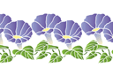 Szablony do bordiur z roślinami - Kwiaty dzwonka bordiur 7