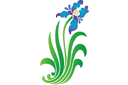 Szablony z kwiatami ogrodowymi i polnymi - Irys 24