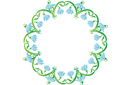 Okrągłe szablony - Koło śnieżynek