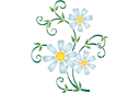 Szablony z kwiatami ogrodowymi i polnymi - Rumiankowy wzór 43