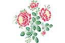 Szablony z kwiatami ogrodowymi i polnymi - Motyw piwonii 44